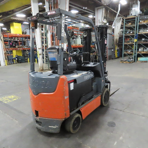 2013 Toyota 8FBCU32 6500 LB 48V Electric Forklift 187" Lift Side Shift 48x5 Fork