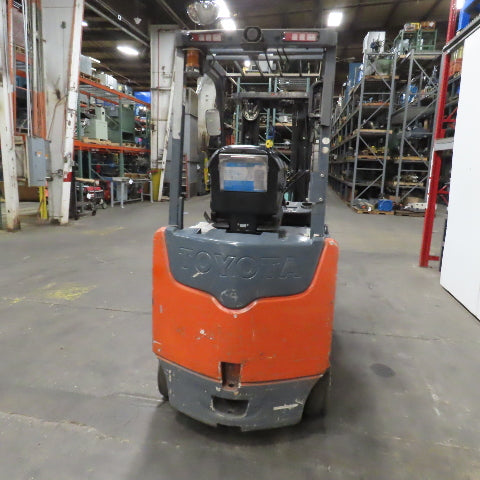 2013 Toyota 8FBCU32 6500 LB 48V Electric Forklift 187" Lift Side Shift 48x5 Fork