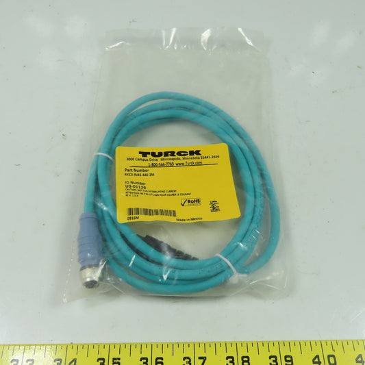 RSCD RJ45 440-2M U3-01129 Ethernet Cordset Cable Straight Female To RJ45 Conn.