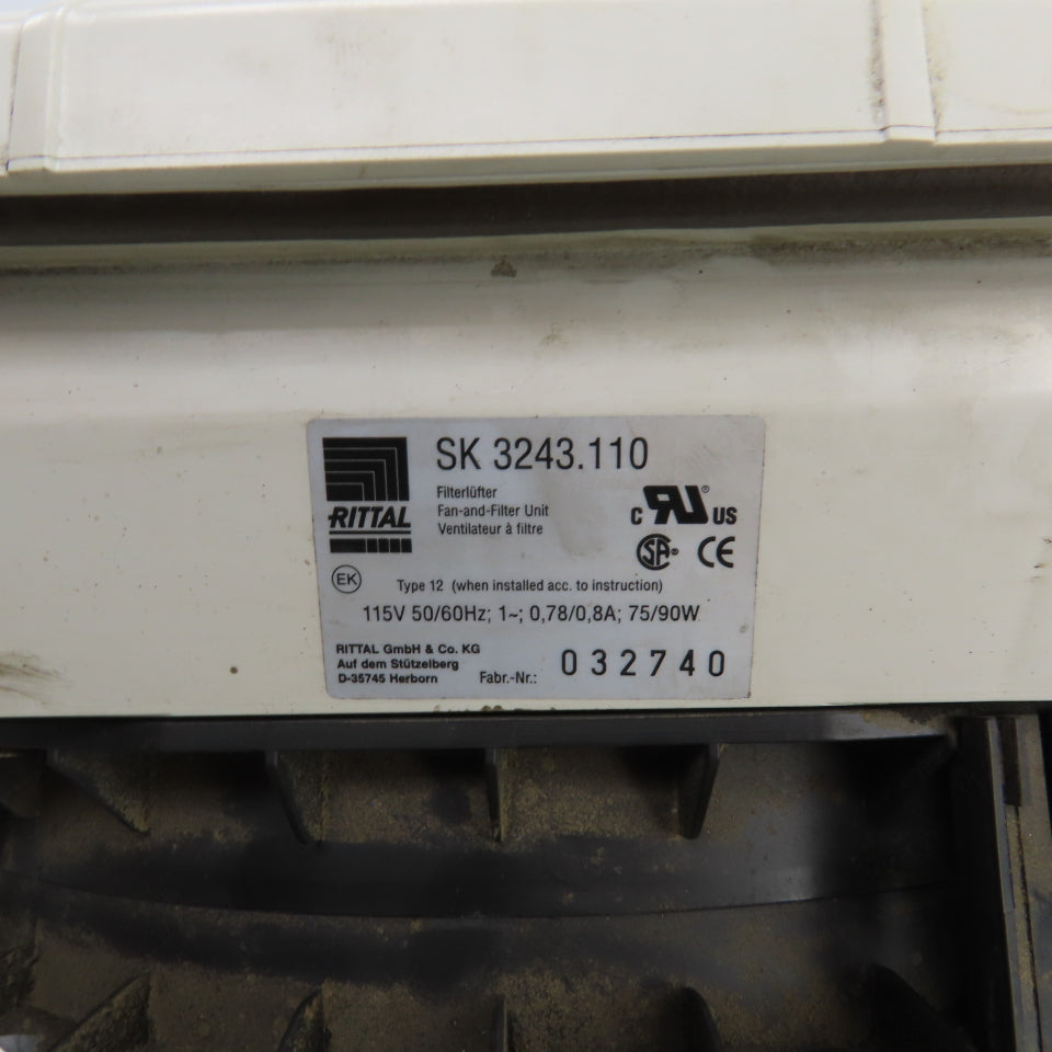 Rittal SK 3243.110 Fan & Filter Unit 115V 1PH From A QGV-100 Compresso ...