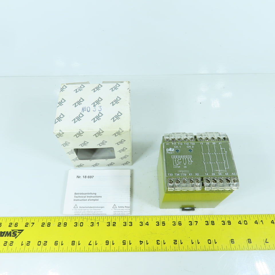 Pilz PNOZ1 24VAC 3S10 Rail Mount Safety Relay 24V AC 5A