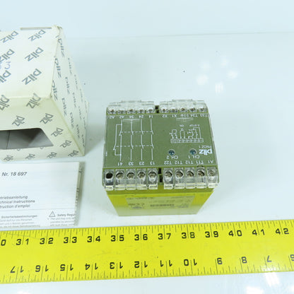 Pilz PNOZ1 24VAC 3S10 Rail Mount Safety Relay 24V AC 5A