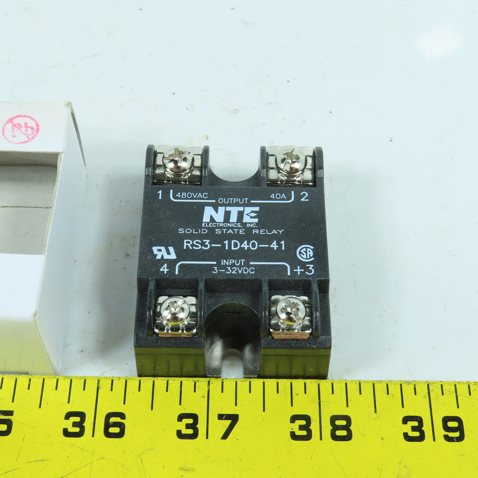 NTE RS3-1D40-41 Solid State Relay 3-32V DC Input 480V AC 40A Output