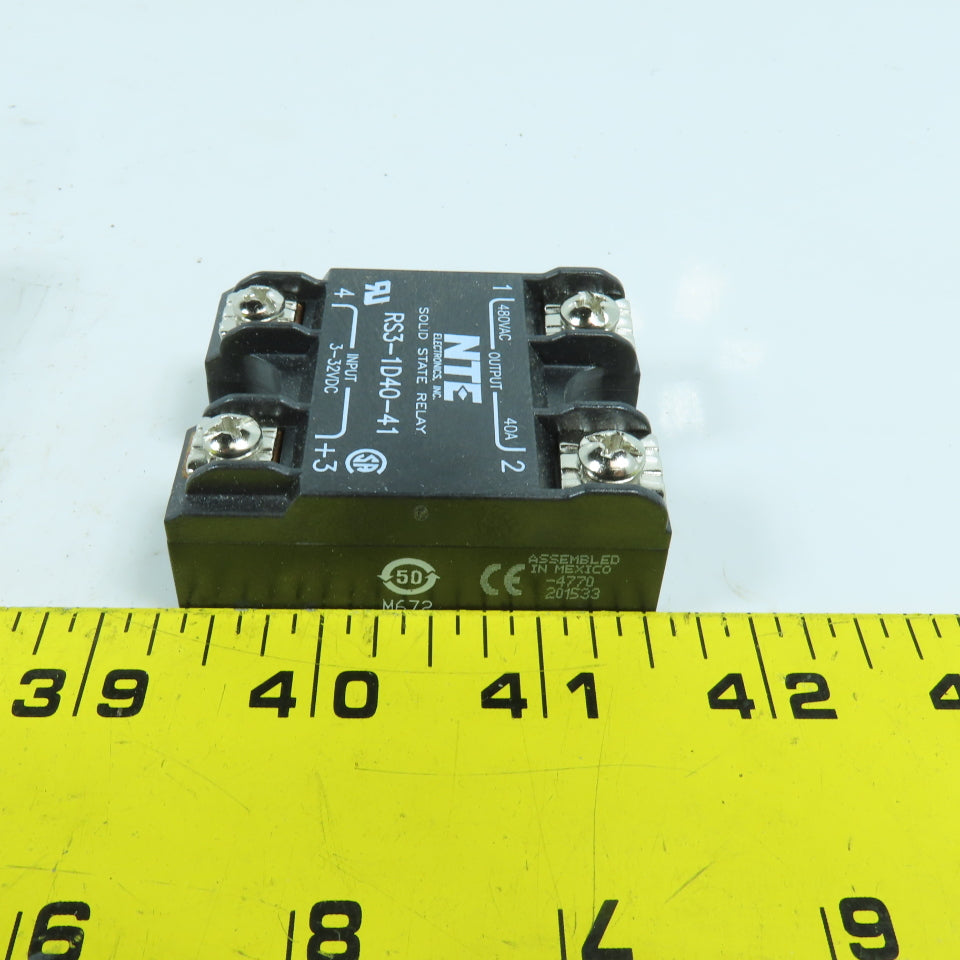 NTE RS3-1D40-41 Solid State Relay 3-32V DC Input 480V AC 40A Output