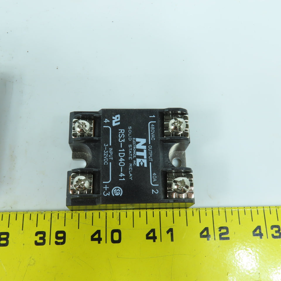 NTE RS3-1D40-41 Solid State Relay 3-32V DC Input 480V AC 40A Output