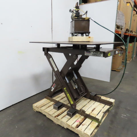 Autoquip 36S60 6000Lbs. 48" x 48" Air Powered Rotating Lift Table 10.5-46" Lift