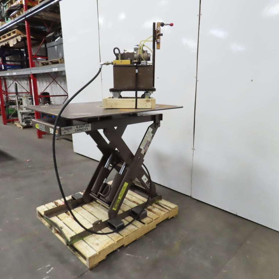 Autoquip 36S60 6000Lbs. 48" x 48" Air Powered Rotating Lift Table 10.5-46" Lift