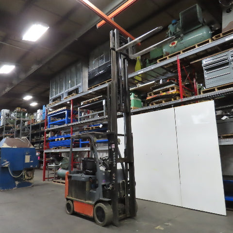 2015 Toyota 8FBCU30 5000 LB 48V Electric Forklift 3 Stage 189" Lift Side Shift