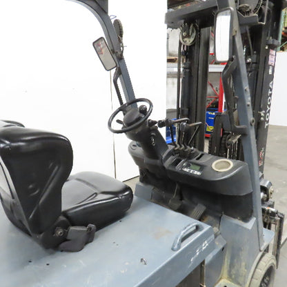 2015 Toyota 8FBCU30 5000 LB 48V Electric Forklift 3 Stage 189" Lift Side Shift