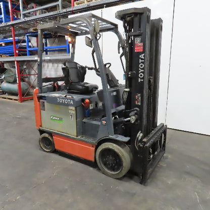 2013 Toyota 8FBCU30 5000LB 48V Electric Forklift 187" Lift 3-Stage Side Shift