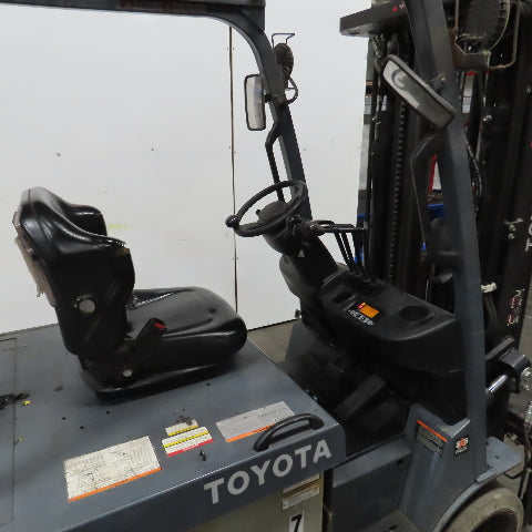 2013 Toyota 8FBCU30 5000LB 48V Electric Forklift 187" Lift 3-Stage Side Shift