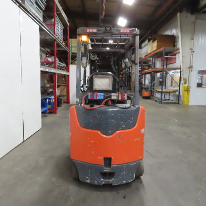 2013 Toyota 8FBCU30 5000LB 48V Electric Forklift 187" Lift 3-Stage Side Shift