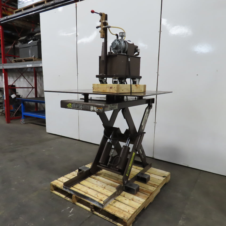Autoquip 36S60 6000Lbs. 48" x 48" Air Powered Rotating Lift Table 10.5-46" Lift