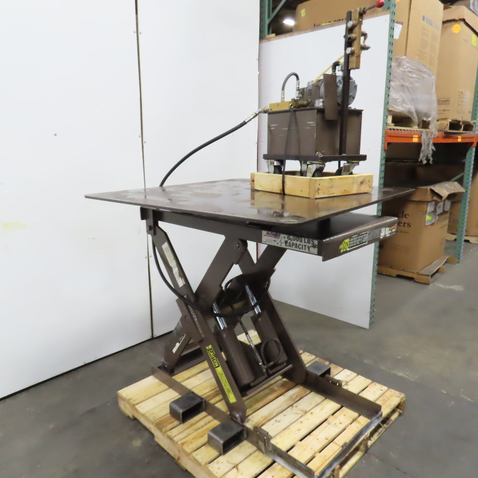 Autoquip 36S60 6000Lbs. 48" x 48" Air Powered Rotating Lift Table 10.5-46" Lift