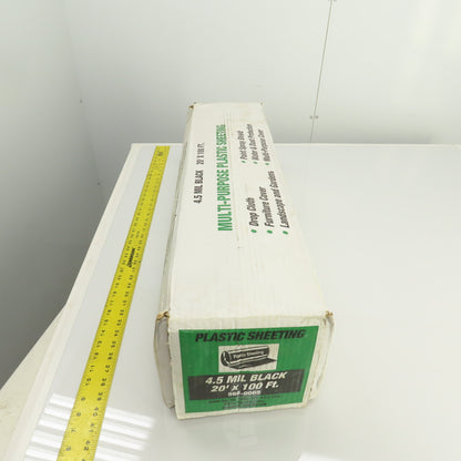 Polar Plastics 20' x 100' Multi-Purpose Plastic Sheeting 4.5MIL Black 2000 SQ FT