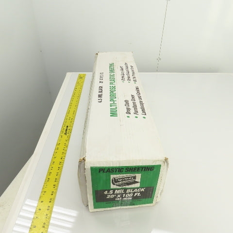 Polar Plastics 20' x 100' Multi-Purpose Plastic Sheeting 4.5MIL Black 2000 SQ FT