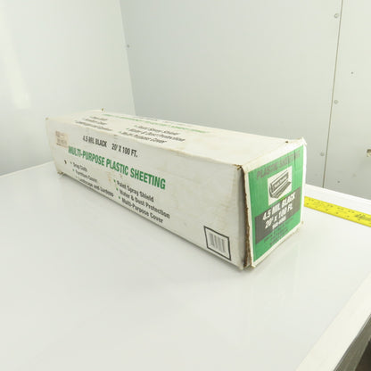 Polar Plastics 20' x 100' Multi-Purpose Plastic Sheeting 4.5MIL Black 2000 SQ FT