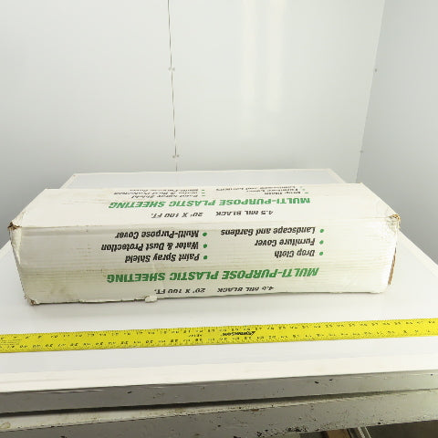 Polar Plastics 20' x 100' Multi-Purpose Plastic Sheeting 4.5MIL Black 2000 SQ FT