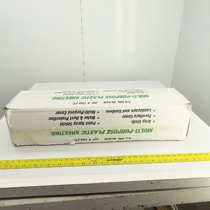 Polar Plastics 20' x 100' Multi-Purpose Plastic Sheeting 4.5MIL Black 2000 SQ FT