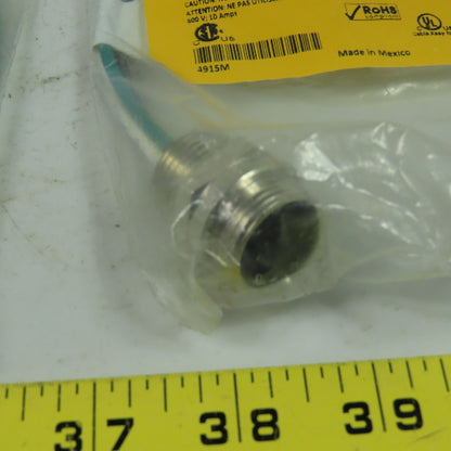 Turck RXF 36-0.3M/NPT U-18625 Receptacle Connector Female 3pin 600VAC 10A Lot/2