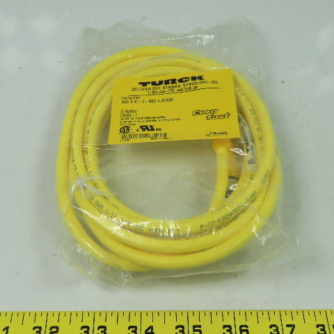 Turck RKC 4.4T-3-RSC 4.4T/S90 Cordset Cable Straight Male To Straight Female
