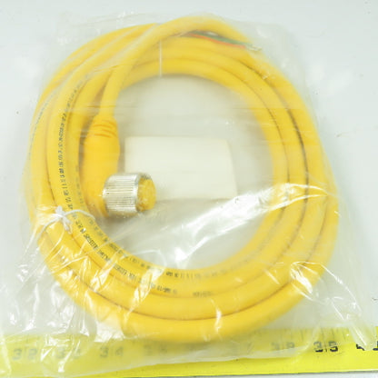 Turck WKM 106-5M U2-04434 Cordset Cable Right Angle Female To Cut End 10pin 600V