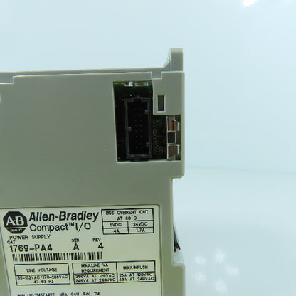 Allen Bradley 1769-PA4 Ser A Rev 4 Compact I/O Power Supply 85-132/170-265V AC