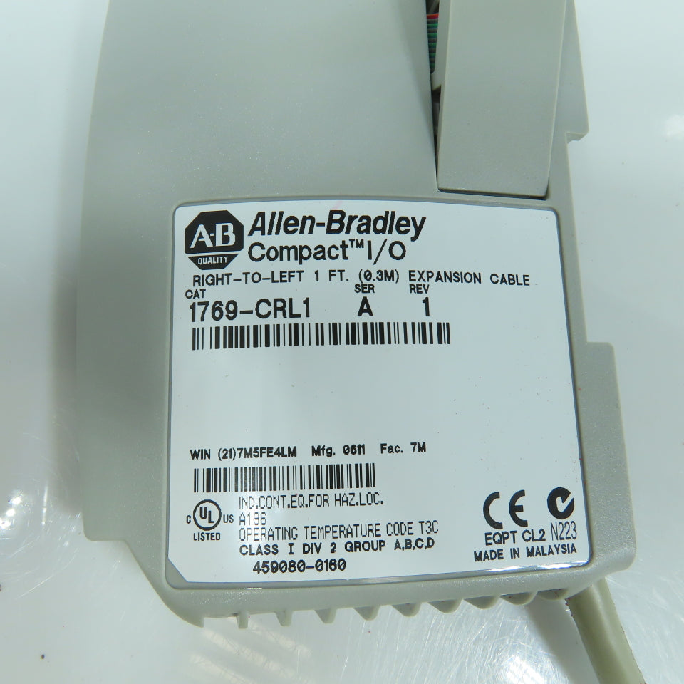 Allen Bradley 1769-CRL1 Ser A Rev 1 Compact I/O Right To Left 1' Expansion Cable