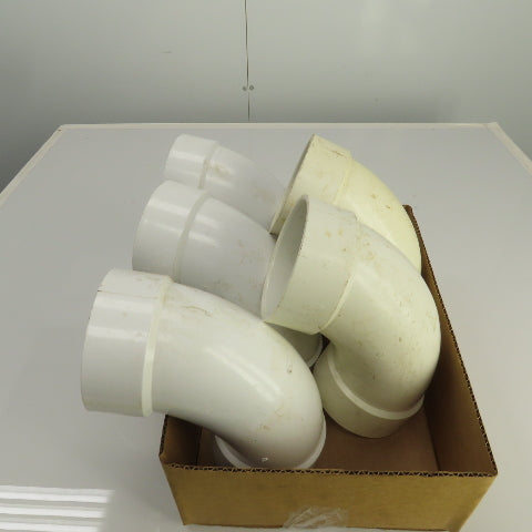 Nibco 4" PVC-I 90° Degree Pipe Elbow Lot Of 5