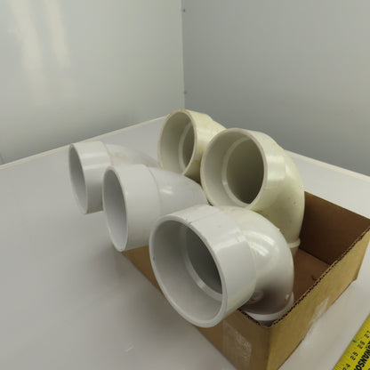 Nibco 4" PVC-I 90° Degree Pipe Elbow Lot Of 5