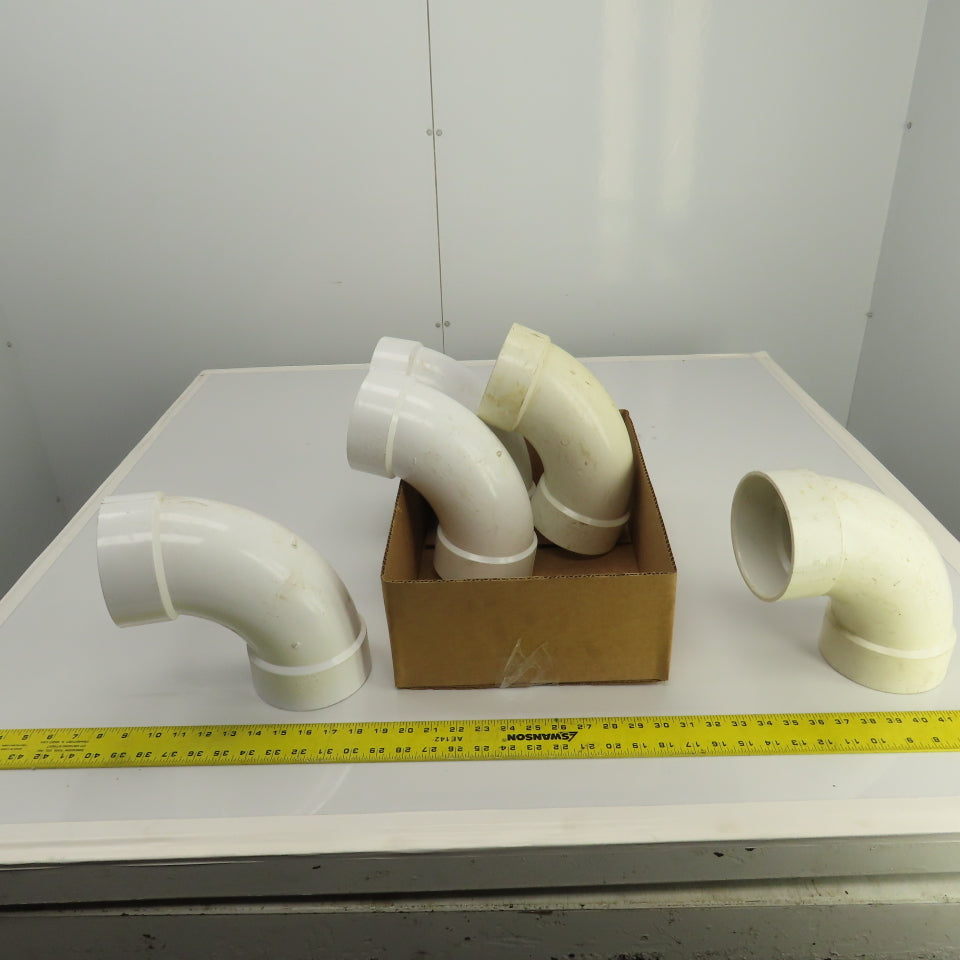 Nibco 4" PVC-I 90° Degree Pipe Elbow Lot Of 5