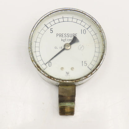 337446 0-15 kgf/cm2 Pressure Gauge 3" Dial 3/8" Bottom Port