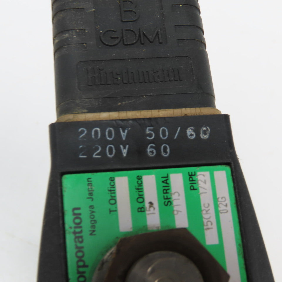 CKD AD11-15A Solenoid Valve 1/2" NPT AWO 0-10Bar 200/220V Coil