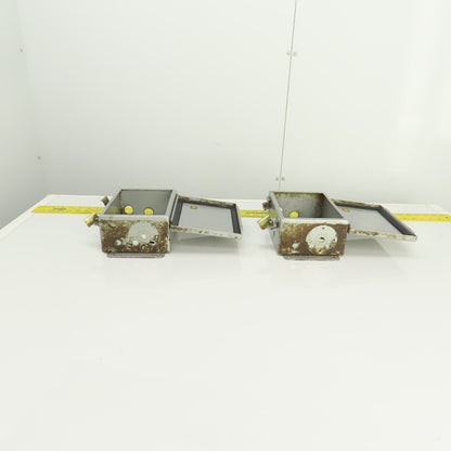 Hoffman 8" x 6" x 3" Electrical Enclosure W/ Backplate & Hinged Door Lot Of 2