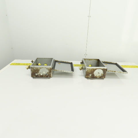 Hoffman 8" x 6" x 3" Electrical Enclosure W/ Backplate & Hinged Door Lot Of 2