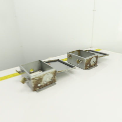 Hoffman 8" x 6" x 3" Electrical Enclosure W/ Backplate & Hinged Door Lot Of 2