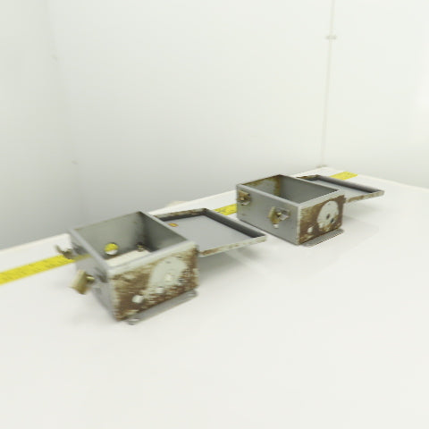 Hoffman 8" x 6" x 3" Electrical Enclosure W/ Backplate & Hinged Door Lot Of 2