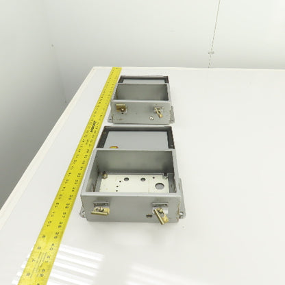 Hoffman 8" x 6" x 3" Electrical Enclosure W/ Backplate & Hinged Door Lot Of 2