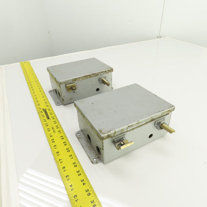 Hoffman 8" x 6" x 3" Electrical Enclosure W/ Backplate & Hinged Door Lot Of 2