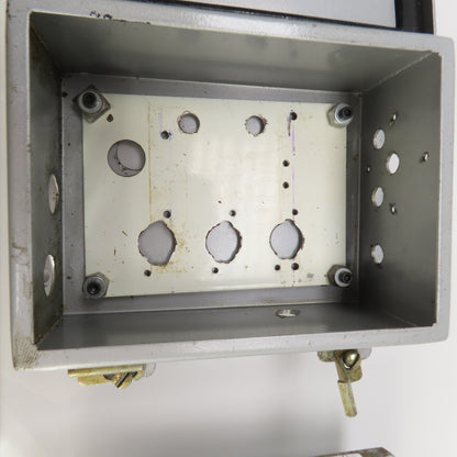 Hoffman 8" x 6" x 3" Electrical Enclosure W/ Backplate & Hinged Door Lot Of 2