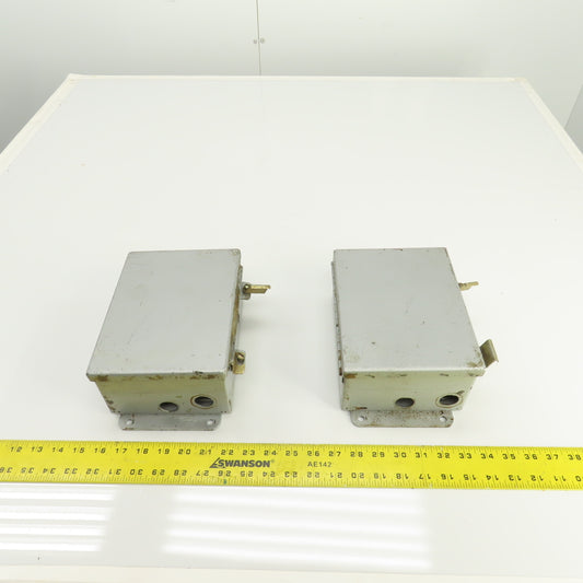 Hoffman 8" x 6" x 3" Electrical Enclosure W/ Backplate & Hinged Door Lot Of 2