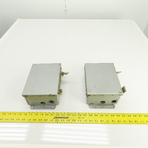 Hoffman 8" x 6" x 3" Electrical Enclosure W/ Backplate & Hinged Door Lot Of 2