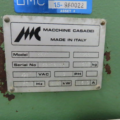 Macchine Casadei MK/1 2-Speed Overarm Pin Router 220V 3PH 20,000 RPM 32" Throat