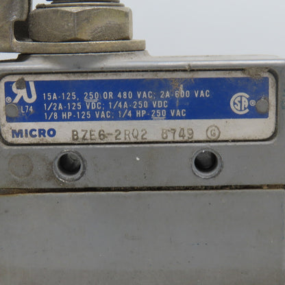 Micro Switch BZE6-2RQ2-8749 600VAC 250VDC Limit Switch