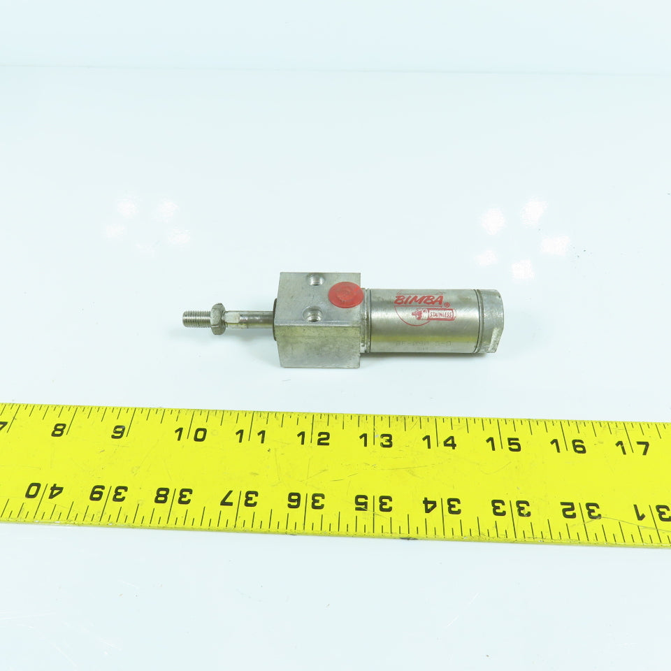 Bimba BF-090.5-D Double Acting SS Pneumatic Cylinder 1/2" Stroke 1-1/16" Bore