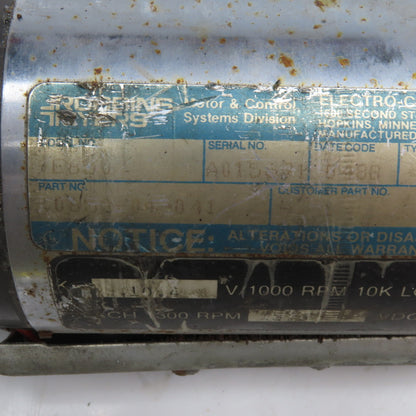 Robbins Myers 0650-04-041 E650 Electro-Craft Servo Motor Tach 1300 RPM 13.3VC