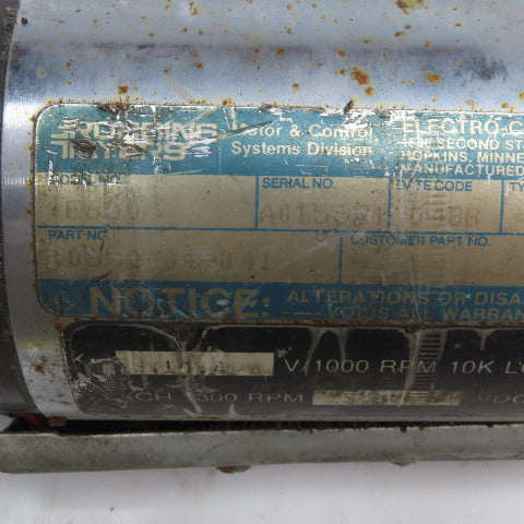 Robbins Myers 0650-04-041 E650 Electro-Craft Servo Motor Tach 1300 RPM 13.3VC