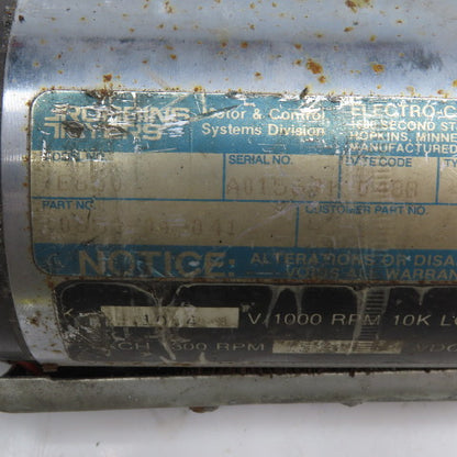 Robbins Myers 0650-04-041 E650 Electro-Craft Servo Motor Tach 1300 RPM 13.3VC