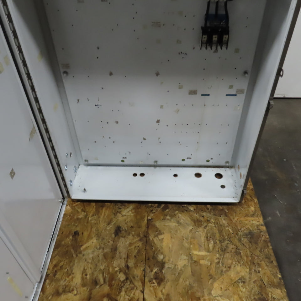 48" x 36" x 10" Steel Electrical Enclosure W/ Backplate & 80 Amp Disconnect