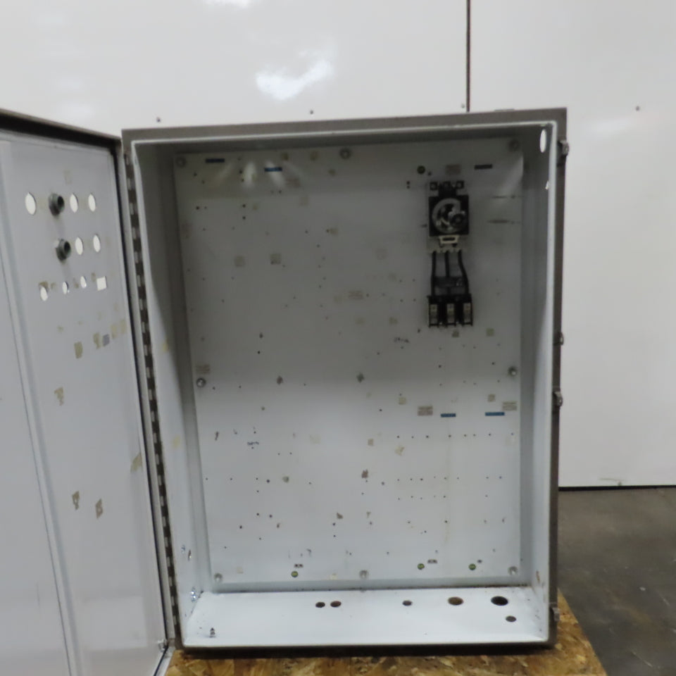 48" x 36" x 10" Steel Electrical Enclosure W/ Backplate & 80 Amp Disconnect